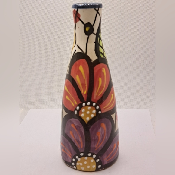 Hand Painted Vintage Floral Ivanros, Made in Spain Pottery Vase. - Picture 7 of 8